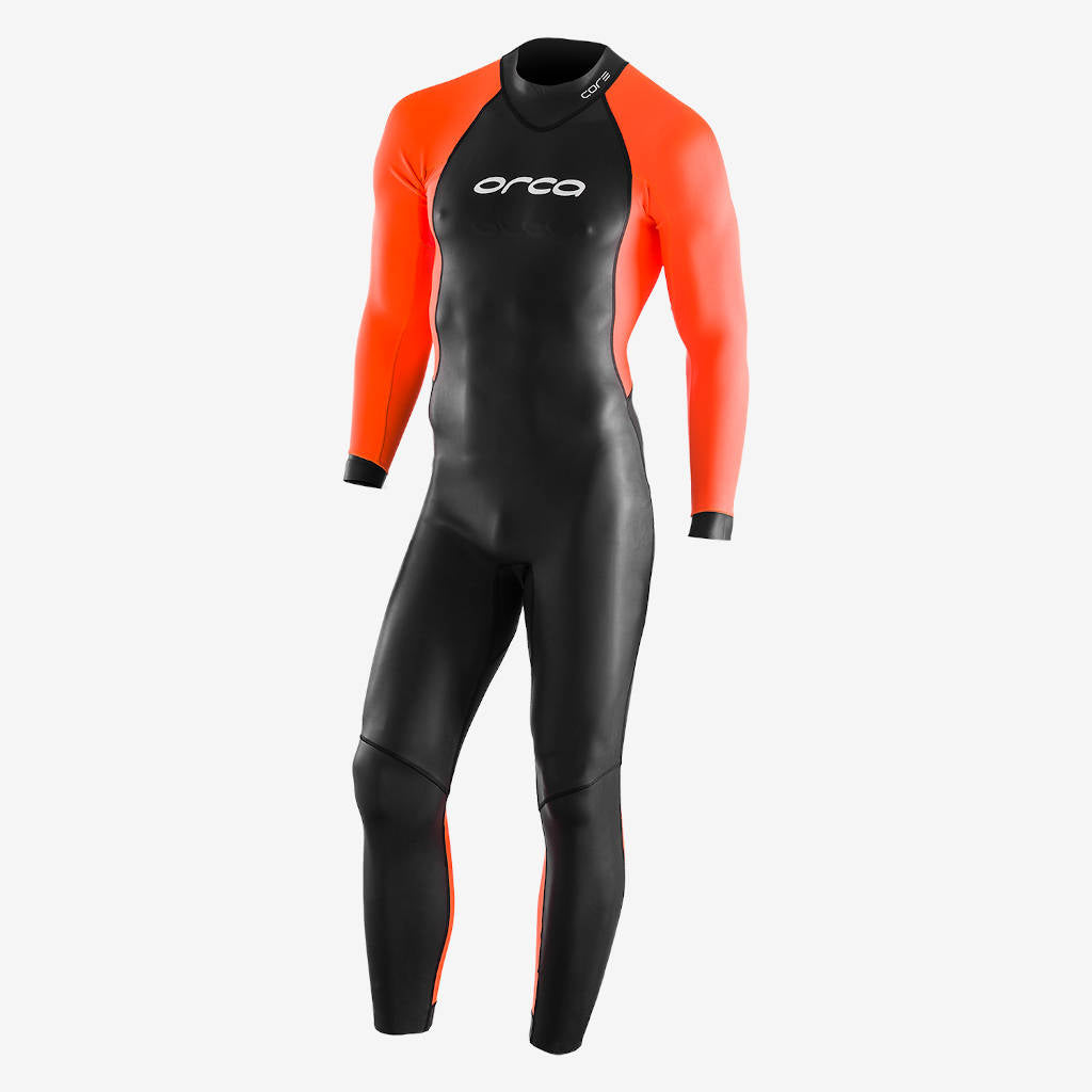 Orca Openwater Core HI-VIS, Neoprenanzug, Herren, schwarz/orange, 2023